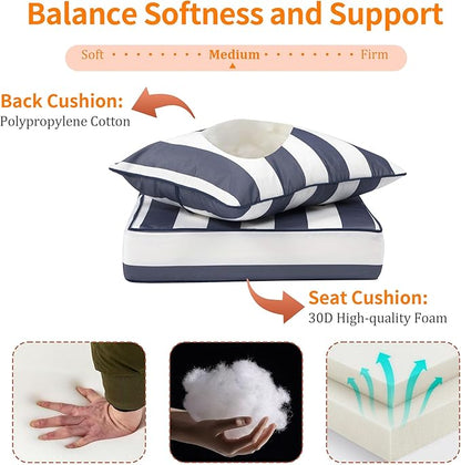 Deep Seat Outdoor Cushions Set of 4, UV&Fade Resistant Deep Seat Patio Cushions - Image 5