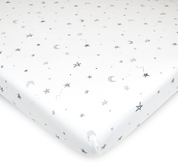 American Baby Company 15" x 33" Fitted Bassinet Sheet, Printed 100% Natural - Image 7