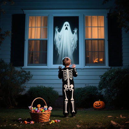 AAJK 120in Halloween Holographic Window Rear Projector Screen