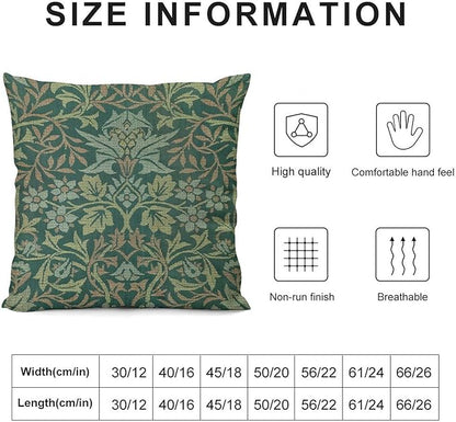 William Morris Floral Original Throw Pillow Covers Boho Chic Retro Floral Cozy - Image 2