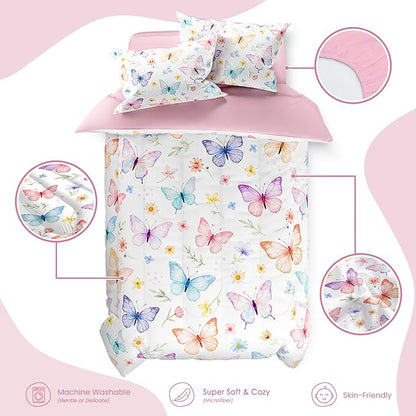 SANDJEST Butterfly Duvet Cover Sets Twin Size - Image 3