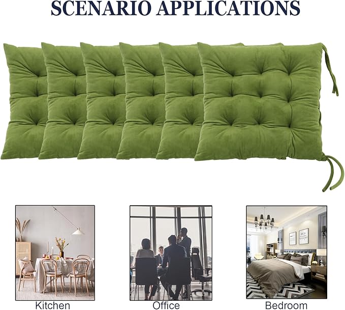 6 Pack Square Seat Cushion Chair Pads - Image 5