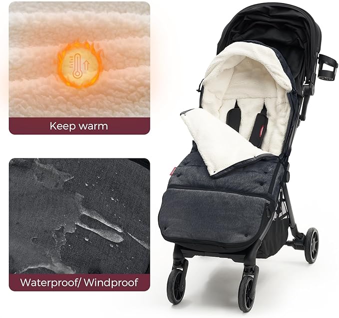 Momcozy Stroller Footmuff | Universal, Weather-Proof, Warm Stroller Bunting Bag - Image 4
