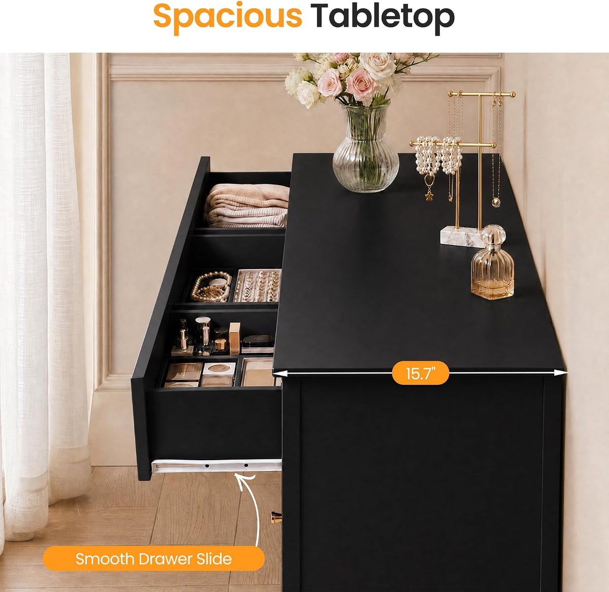 royalcraft 7 drawer dresser for bedroom, 53" wide, package contents
