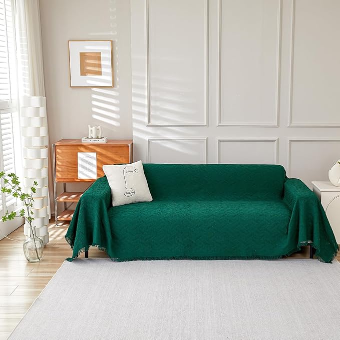 AIVIA Armless Loveseat Cover Sheet Blanket, Anti Slip Throw Cushion Covers - Image 5