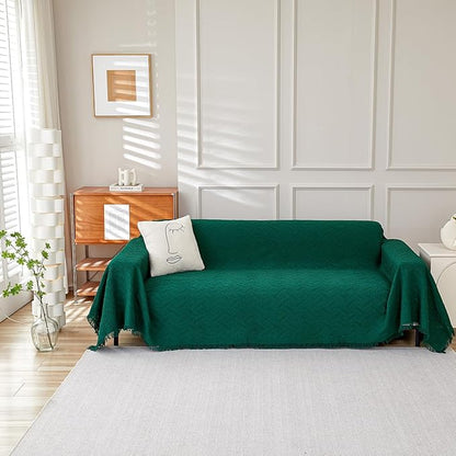 AIVIA Armless Loveseat Cover Sheet Blanket, Anti Slip Throw Cushion Covers - Image 5