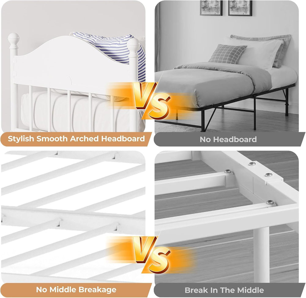 Garvee Twin Daybed with Trundle, Twin Bed Frame with with Stylish Headboard
