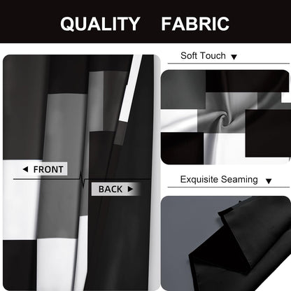tyrot black white grey blackout curtains for bedroom, package contents