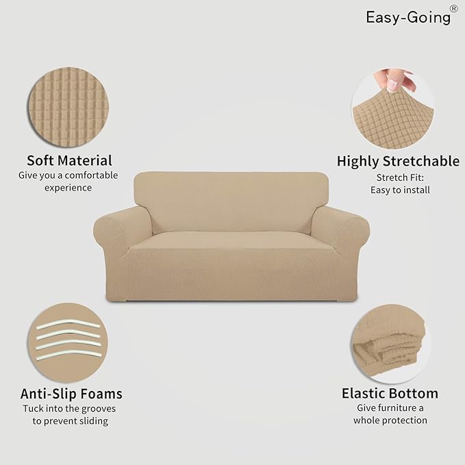 Easy-Going Stretch Oversized Loveseat Slipcover 1-Piece Sofa Cover Furniture - Image 3