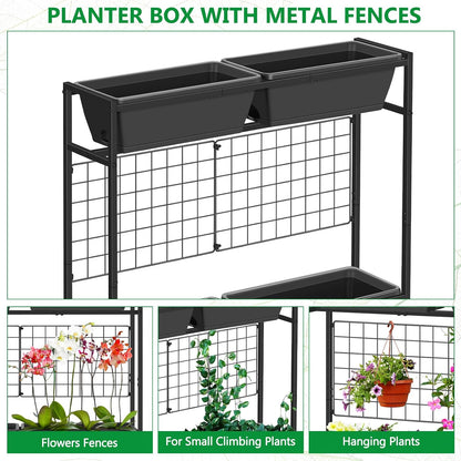 raised garden beds with legs vertical herb garden, front angle view