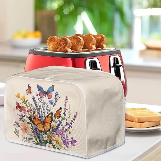 ZFRXIGN Flower Butterfly Toaster Cover Small Appliance Covers Toaster Cover 4 - Image 3