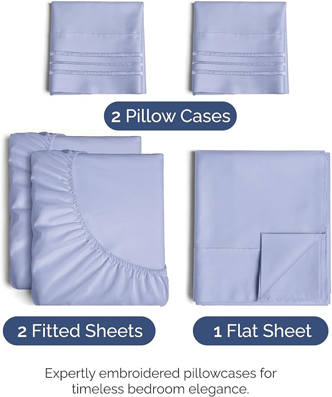Split King Size 5 Piece Sheet Set - Image 2
