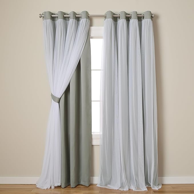 TOWN & COUNTRY LUXE Talia Double Layer Indoor Curtains, Sheer and Room by TOWN+%26+COUNTRY+LUXE