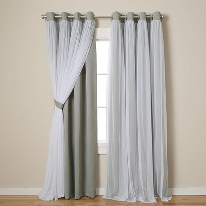 TOWN & COUNTRY LUXE Talia Double Layer Indoor Curtains, Sheer and Room by TOWN+%26+COUNTRY+LUXE