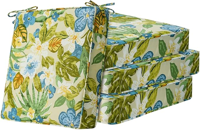 Square Corner Seat Cushions, Indoor Outdoor Water Repellent Universal Chair Pads by Unimatta