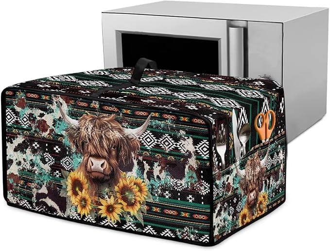 Toaster Oven Dust Cover Washable Fabric Convection Oven Cover Protector by Garucesta