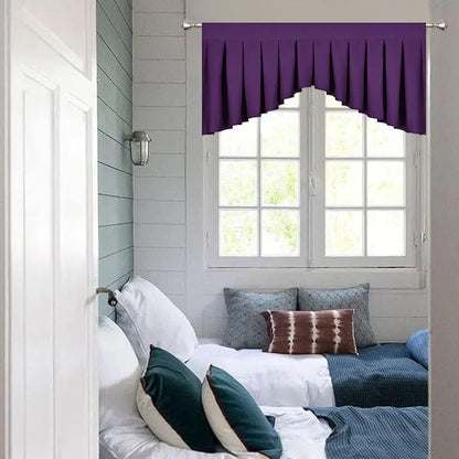 Window Valance for Kitchen Dark Purple Blackout Valances for Living Room Bedroom - Image 2