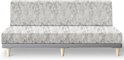 molasofa Leather Like Stretch Futon Slipcover Armless Futon Bed Sofa Cover by Molasofa