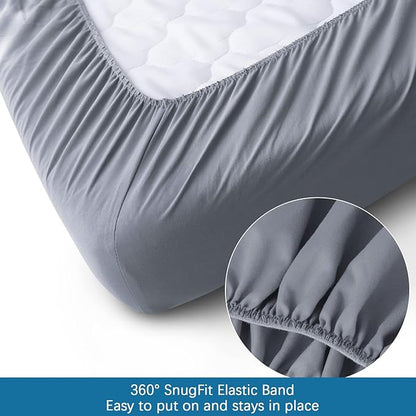 SPRINGSPIRIT Cot Sheets 30" x 75" x 9", 4 Piece Cot Sheet Set, Cot Size Fitted - Image 4