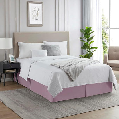 Nestl Dusty Purple Bed Skirt Cal King Size - Image 4