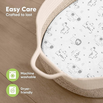 2-Pack Organic Bassinet Sheets for Girls, Boys - Image 7
