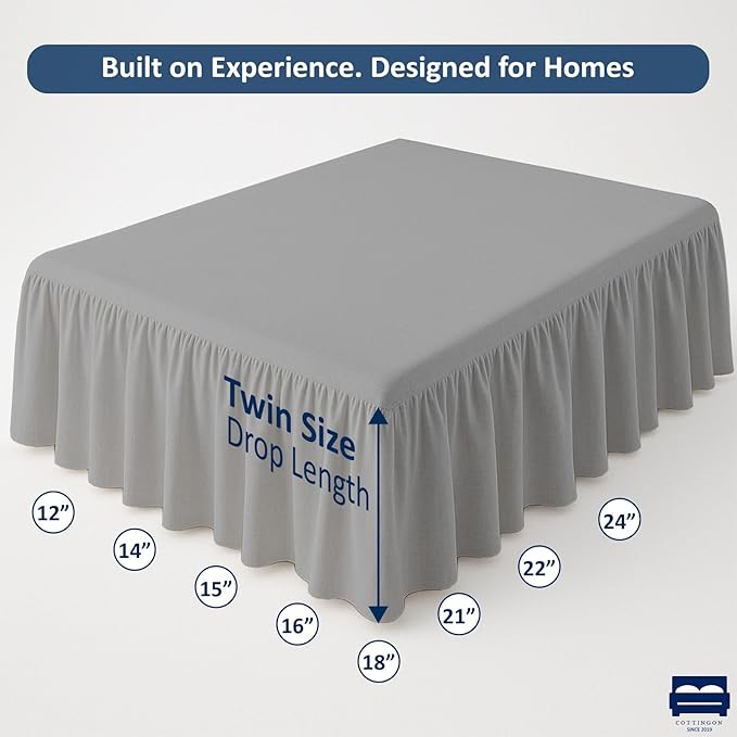 Cottingon Bed Skirt Twin 24" Drop - Image 5