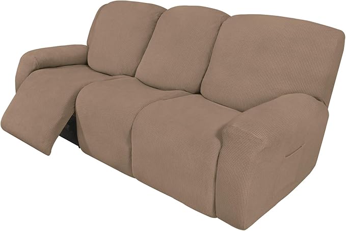 Easy-Going 8 Pieces Recliner Sofa Stretch Sofa Slipcover Sofa Cover Furniture by Easy-Going
