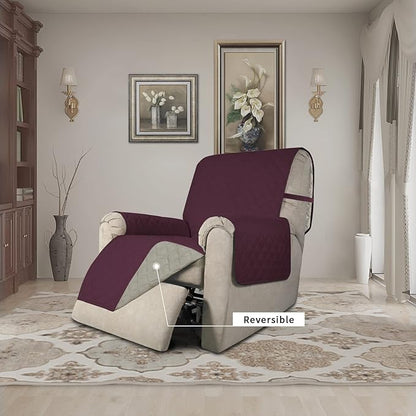 Easy-Going Recliner Chair Slipcover Reversible Sofa Cover Water Resistant Couch - Image 2