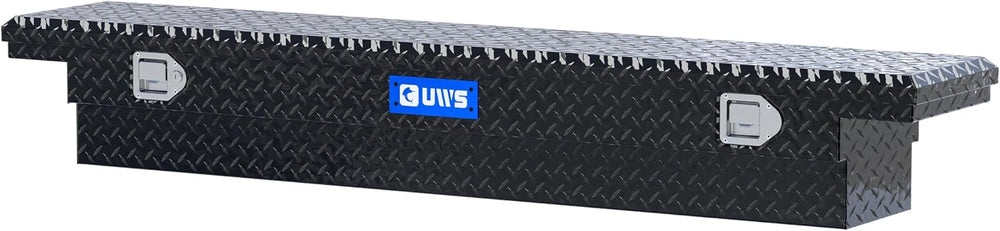UWS EC10552 69-Inch Gloss Black Heavy-Wall Aluminum Slim Truck Tool Box with ...