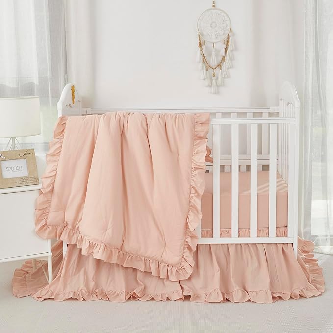 Brandream Boho Bohemian Girl Baby Nursery Crib Bed Skirt Dust Ruffle - Image 2