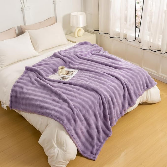 YUSOKI Luxury 3D Bubble Throw Blanket 3.1lb, All Ages, Home Decoration by YUSOKI