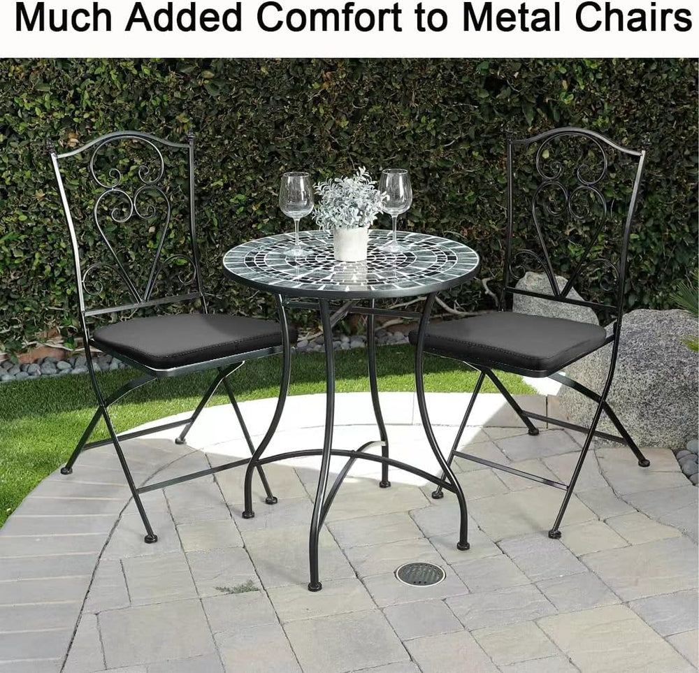 BUYUE 14" Magnetic Metal Chair Cushions, Water-Resistant PU Leather Anti...