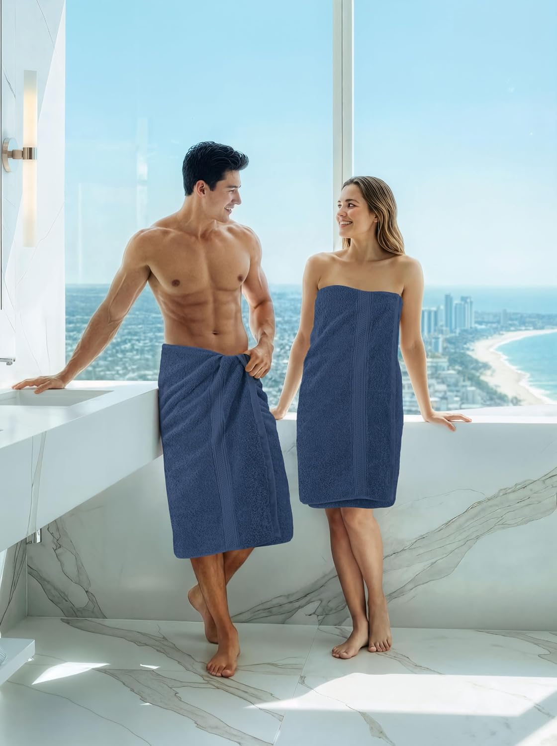 utopia towels 4 pack premium bath towels, 27x54 on a desk or shelf