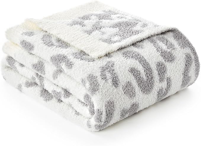 Snuggle Sac Leopard Blanket for Couch Bed Sofa 60x80 inches, Reversible Grey - Image 7
