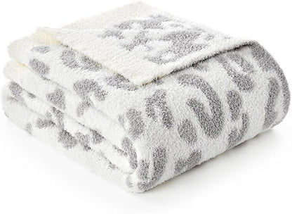 Snuggle Sac Leopard Blanket for Couch Bed Sofa 60x80 inches, Reversible Grey - Image 7