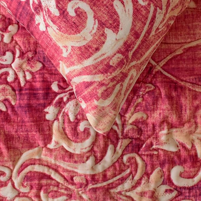The HomeCentric King/Queen/Twin Pink Decorative King 90"x18" Bed Runner Without - Image 2