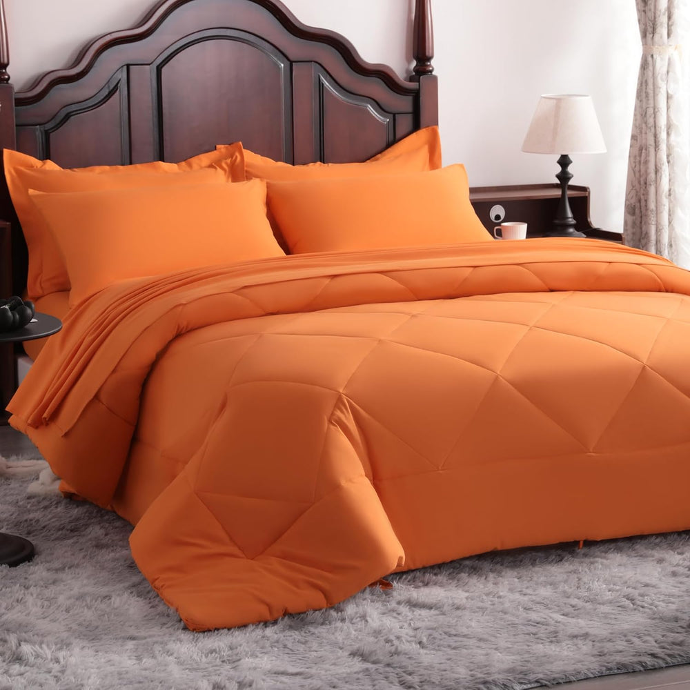 7-Piece Queen Comforter Set with Sheets – Soft and Breathable All-Season Quee...