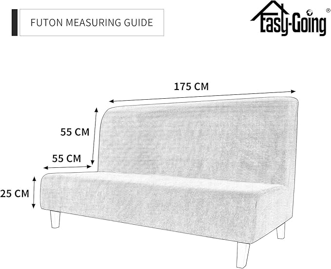Easy-Going Stretch Futon Slipcover Armless Sofa Cover Furniture Protector - Image 5