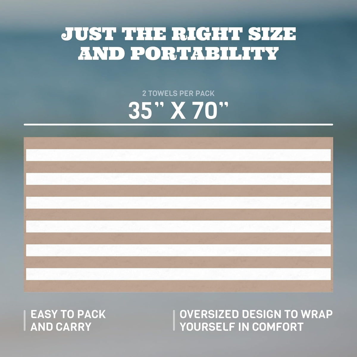 white classic stripe cabana beach towels oversized 2, side view