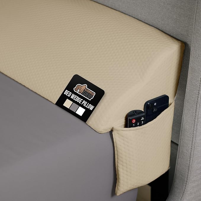 GORILLA GRIP Patent Pending King Bed Wedge Pillow Headboard Gap Filler by GorillaGrip
