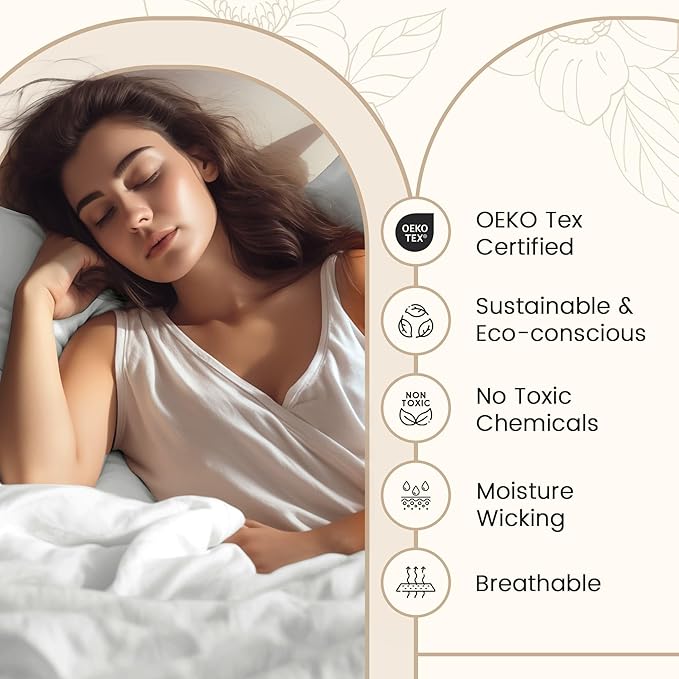100% Egyptian Cotton Sheets King Size, 800 Thread Count 4 Piece Breathable Bed - Image 5