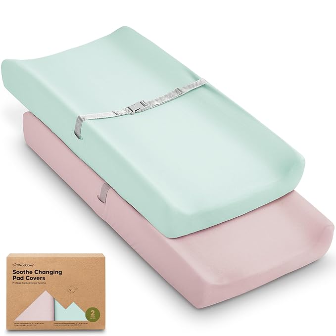 2-Pack Organic Changing Pad Covers by KeaBabies