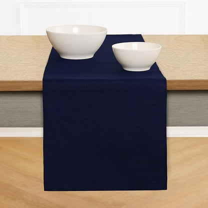 Solino Home Linen Navy Blue Table Runner 36 Inches by SolinoHome