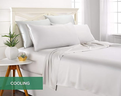 Pure Bamboo Twin Sheets, Genuine 100% Organic Viscose Derived from Bamboo Bed - Image 5