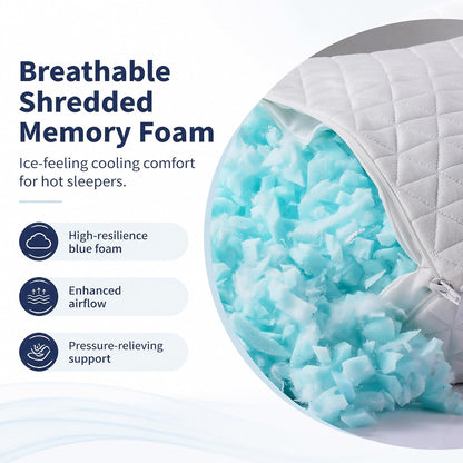memory foam pillows for side sleepers,firm pillows standard, close-up detail