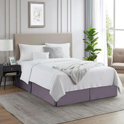 Nestl Grayish Purple Twin Bed Skirt - Image 4