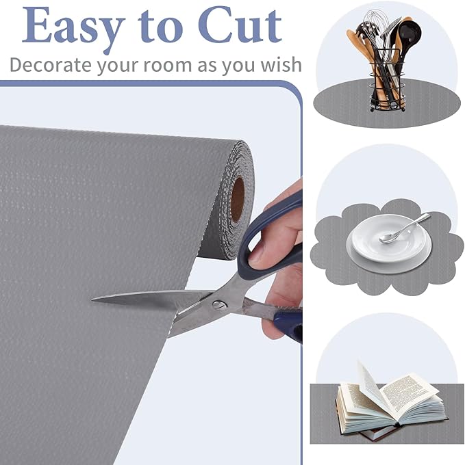 Drawer and Shelf Liner for Kitchen Cabinet: 12 in X 30 Ft Non Slip Waterproof - Image 4