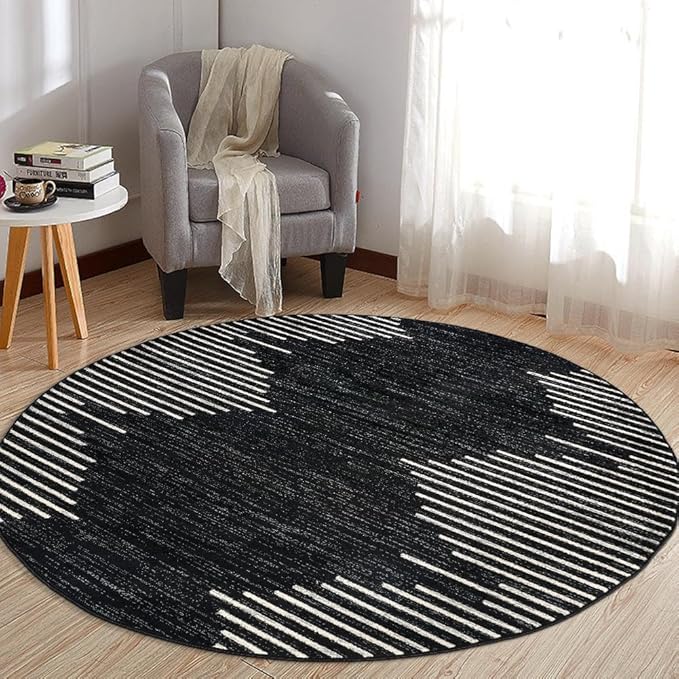 Rugshop Bohemian Stripe Stain Resistant High Traffic Living Room Kitchen by Rugshop