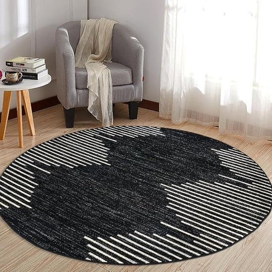 Rugshop Bohemian Stripe Stain Resistant High Traffic Living Room Kitchen by Rugshop