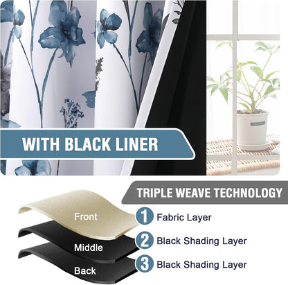 h.versailtex 100% blackout curtains 84 inch length 2 showing dimensions